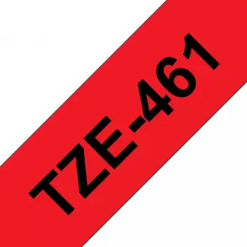 Laminierband Brother TZe461 36 mm Schwarz auf Rot