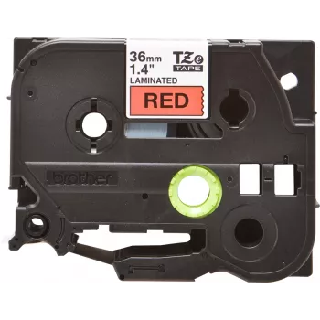 Laminierband Brother TZe461 36 mm Schwarz auf Rot