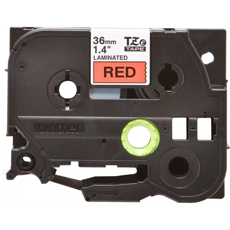 Laminierband Brother TZe461 36 mm Schwarz auf Rot