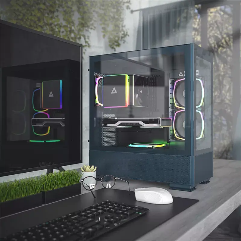 PC-Gehäuse Montech SKY TWO Midi Tower Blau