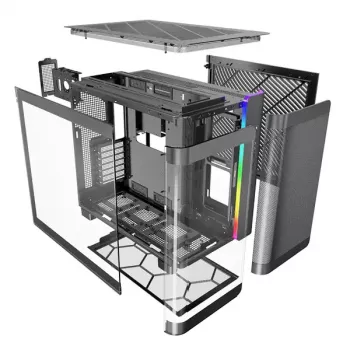 PC-Gehäuse Montech KING 95 PRO Midi Tower Schwarz