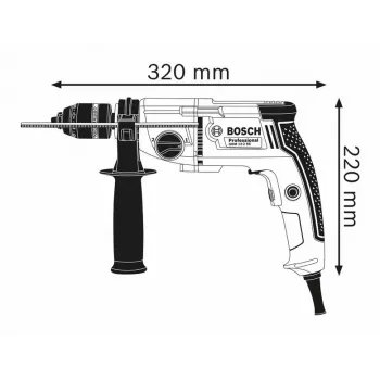 Bosch 0 601 1B2 002 Bohrmaschine 500 U/min Schlüssellos 2,4 kg Schwarz, Blau