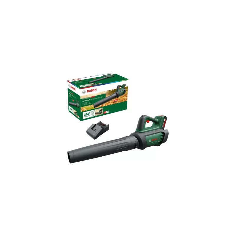 Bosch AdvancedLeafBlower 36V-750 (1x2.0Ah), Handgebläse, 100 km/h, 200 km/h, Akku, 1,5 m/s², 254 mm