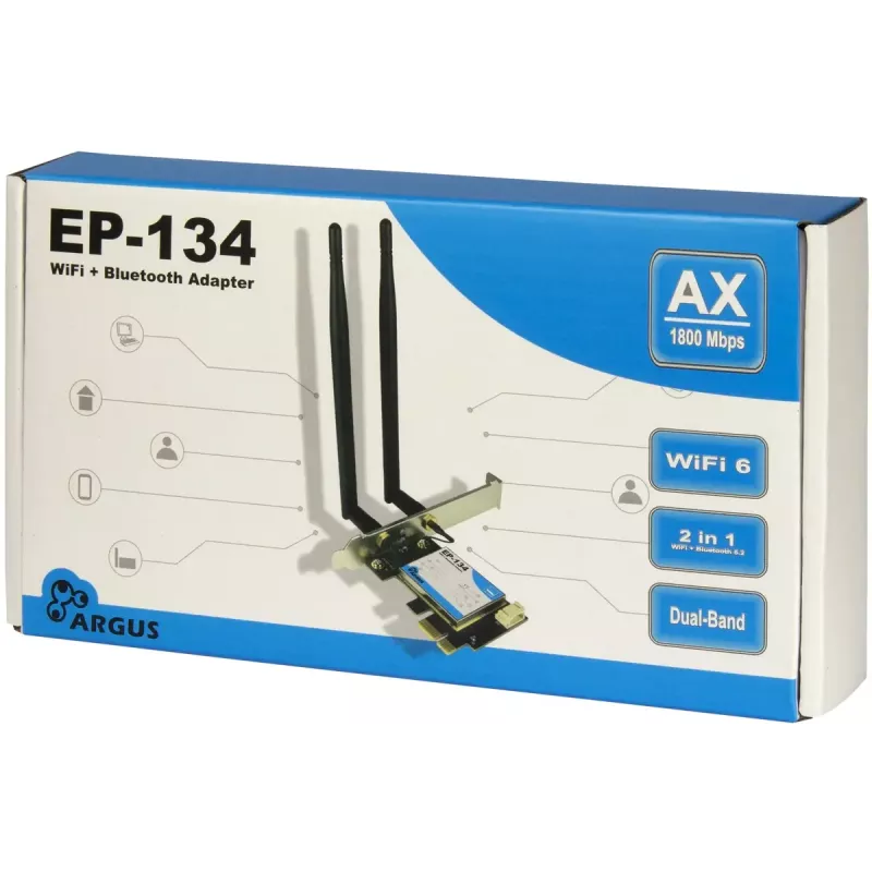 Interner WLAN-Bluetooth-Adapter Inter-Tech EP-134 1800 Mbit/s