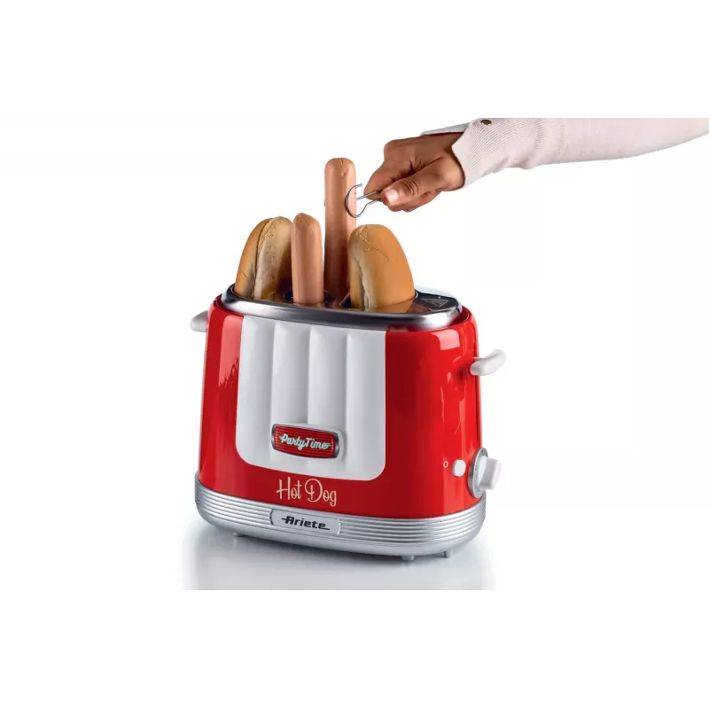 Ariete 206 Hot Dog Maker Party Time, 650W, Sandwiches & Hot Dog, Rot