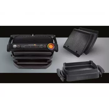 Kontaktgrill Tefal GC7148 — 2000 W, Edelstahlgehäuse, rechteckig, einstellbarer Thermostat, Grillrost-Oberfläche, 365×365×175 mm