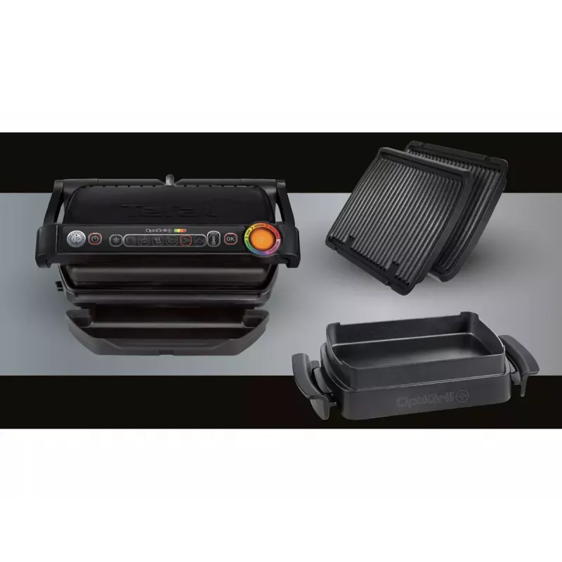 Kontaktgrill Tefal GC7148 — 2000 W, Edelstahlgehäuse, rechteckig, einstellbarer Thermostat, Grillrost-Oberfläche, 365×365×175 mm