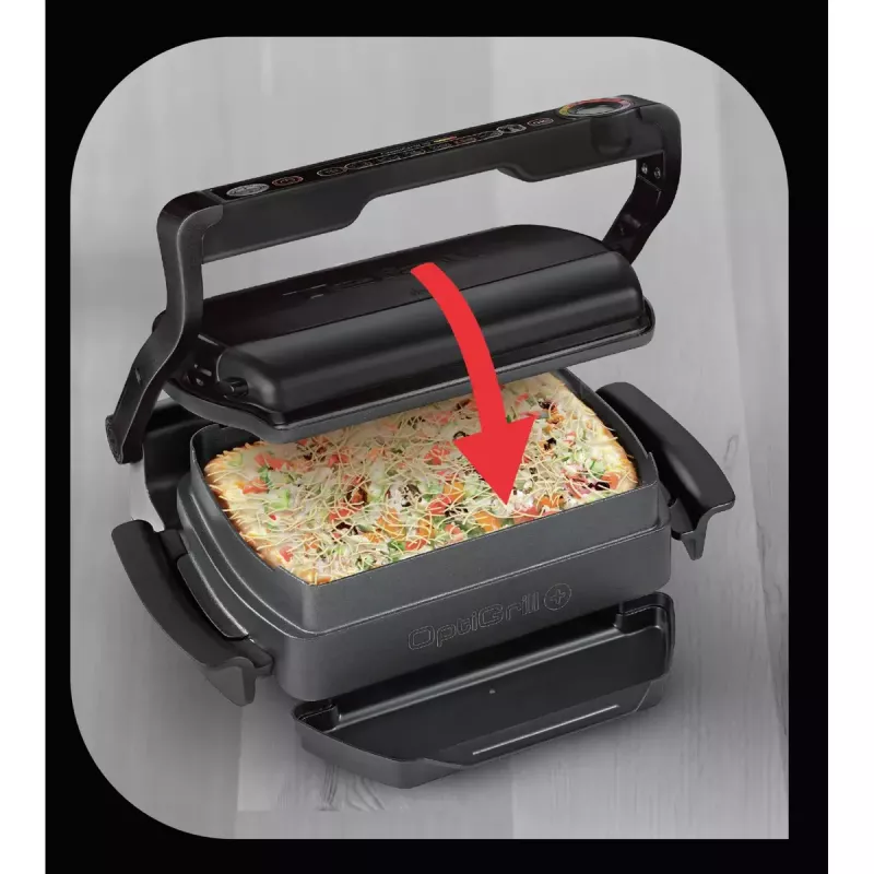 Kontaktgrill Tefal GC7148 — 2000 W, Edelstahlgehäuse, rechteckig, einstellbarer Thermostat, Grillrost-Oberfläche, 365×365×175 mm