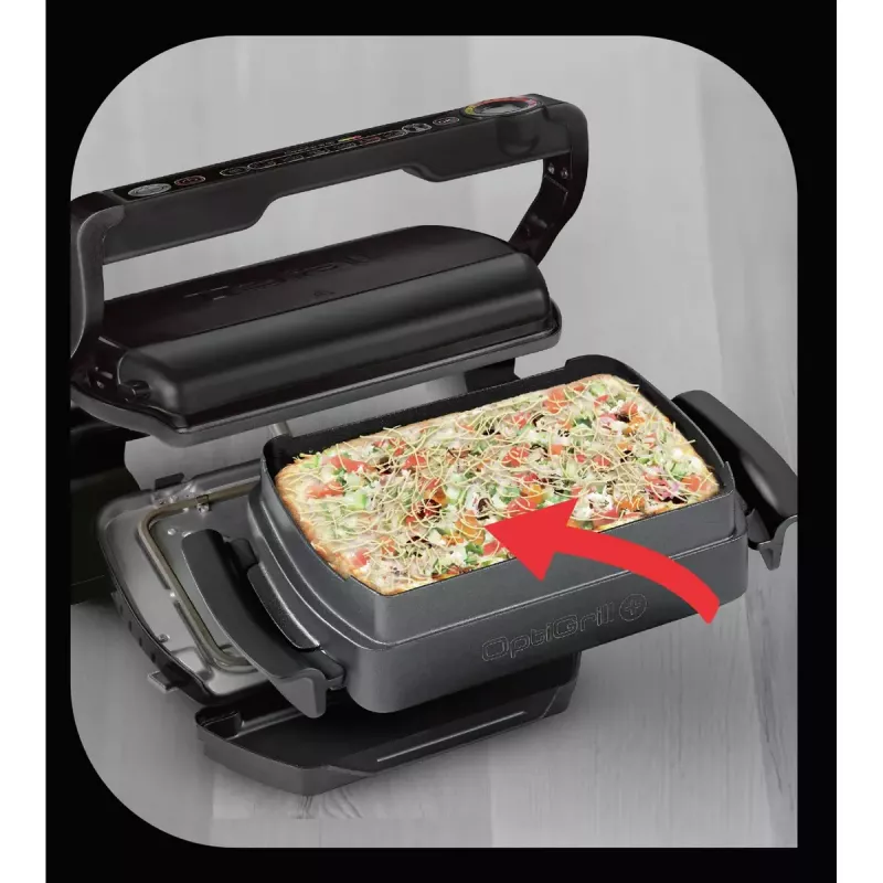 Kontaktgrill Tefal GC7148 — 2000 W, Edelstahlgehäuse, rechteckig, einstellbarer Thermostat, Grillrost-Oberfläche, 365×365×175 mm