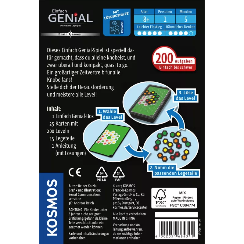 Kosmos 45496914 Brett-/Kartenspiel 5 min Brettspiel Logik