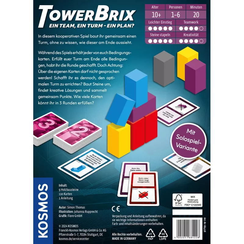 Kosmos TowerBrix 20 min Brettspiel Familie