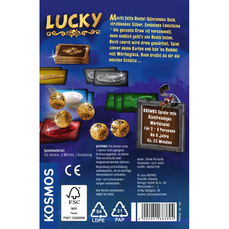 Kosmos Lucky 25 min Brettspiel Taktik
