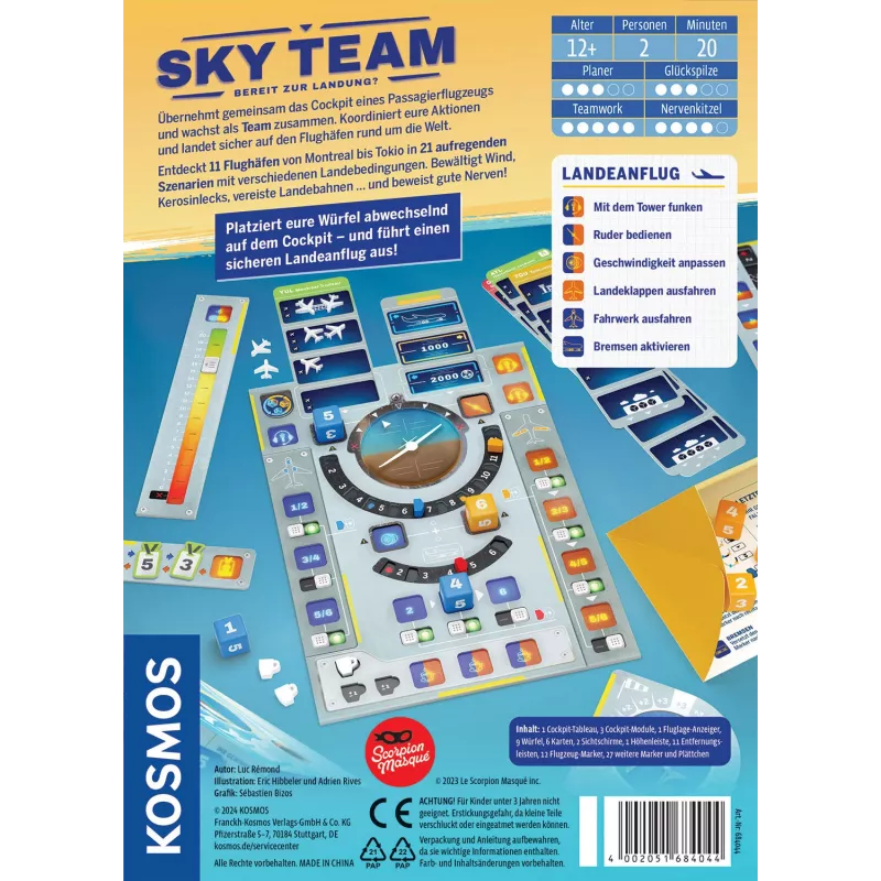 Kosmos Sky Team 20 min Brettspiel Reise/Abenteuer