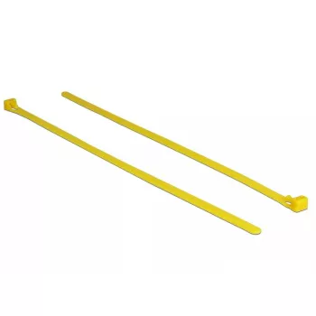 Lösbarer Kabelbinder DELOCK 18761 — Nylon, 300 mm x 7,6 mm, Gelb, 100 Stk.