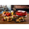Ariete 205 Hamburger Maker Party Time, Hamburger-Maschine, 1200 W, doppelte antihaftbeschichtete Platten, 2 Fächer, leicht zu reinigen, Rot
