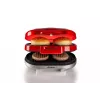 Ariete 205 Hamburger Maker Party Time, Hamburger-Maschine, 1200 W, doppelte antihaftbeschichtete Platten, 2 Fächer, leicht zu reinigen, Rot
