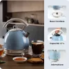 Ariete 2877 Wasserkocher Vintage, 1,7 l, kabellos, Blau, 1,7 l, 2000 W, Hellblau, Wasserstandsanzeige, Kabellos, Filterung