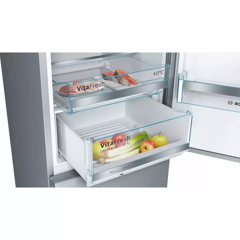 Kühl-Gefrierkombination Bosch Serie 6 KGE398IBP — 343 L Gesamt, Edelstahl, Türanschlag rechts