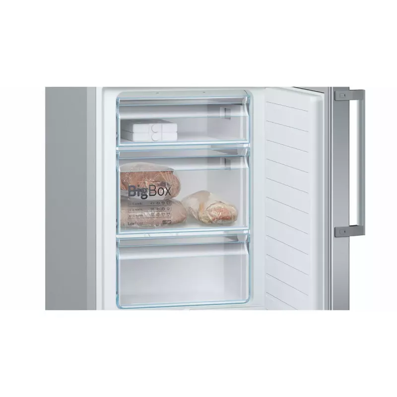 Kühl-Gefrierkombination Bosch Serie 6 KGE398IBP — 343 L Gesamt, Edelstahl, Türanschlag rechts