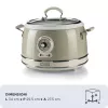 Ariete 2904 Reiskocher – Elektrischer Reiskocher mit Keramikschüssel – Hausgemachtes Sushi – Multikocher – Vintage Line – 3,5 L – 650 W – Beige