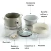 Ariete 2904 Reiskocher – Elektrischer Reiskocher mit Keramikschüssel – Hausgemachtes Sushi – Multikocher – Vintage Line – 3,5 L – 650 W – Beige