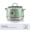 Ariete 2904 Reiskocher – Elektrischer Reiskocher mit Keramikschüssel – Selbstgemachtes Sushi – Multikocher – Vintage Line – 3,5 L – 650 W – Grün