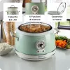Ariete 2904 Reiskocher – Elektrischer Reiskocher mit Keramikschüssel – Selbstgemachtes Sushi – Multikocher – Vintage Line – 3,5 L – 650 W – Grün