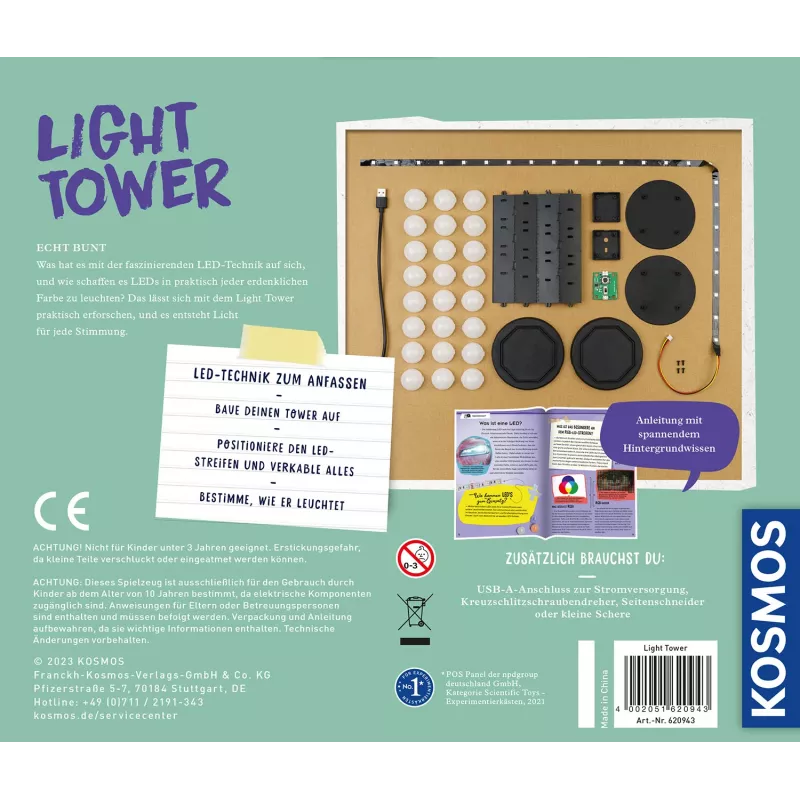 Kosmos Light Tower, Experimentierkasten, Elektrizität, 10 Jahr(e)