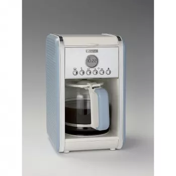 Ariete 1342 American Coffee Machine, Tempered Glass Jug, Up to 12 Cups, 24 Hour Programming Timer, LCD display, Auto Shut Off, 2000 W, Plastic, Blue
