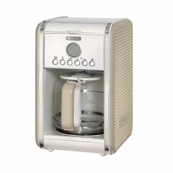 Ariete 1342 American Coffee Machine, Temperglas-Kanne, bis zu 12 Tassen, 24-Stunden-Programmiertimer, LCD-Anzeige, Auto Shut Off, 2000 W, Kunststoff, Beige
