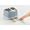 Ariete 156 4-Scheiben Vintage Toaster, 1600 Watt, 6 Bräunungsstufen, Edelstahl lackiert in Pastellblau, ohne Sandwich-Körbe. Blau