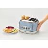 Ariete 156 4-Scheiben Vintage Toaster, 1600 Watt, 6 Bräunungsstufen, Edelstahl lackiert in Pastellblau, ohne Sandwich-Körbe. Blau
