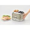 Ariete 156 4-Scheiben Vintage Toaster, 1600 Watt, 6 Bräunungsstufen, Edelstahl lackiert in Pastellbeige, ohne Sandwich-Zangen