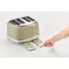 Ariete 156 4-Scheiben Vintage Toaster, 1600 Watt, 6 Bräunungsstufen, Edelstahl lackiert in Pastellbeige, ohne Sandwich-Zangen