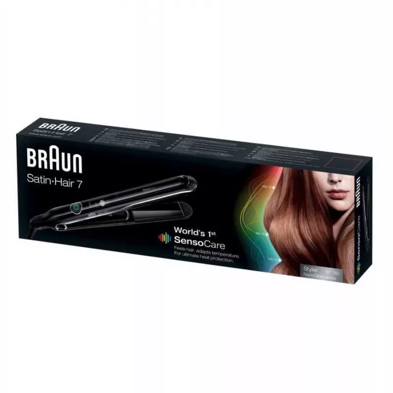 Braun Satin Hair 7 SensoCare ST780 Glätteisen Warm Schwarz 2 m