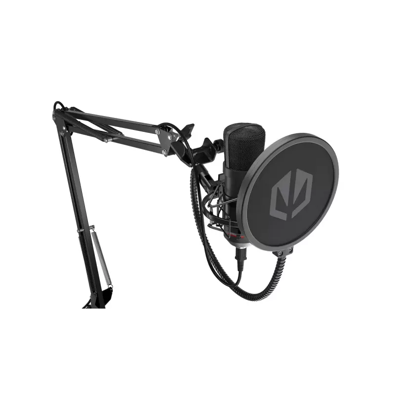 PC-Mikrofon ENDORFY Solum — kabelgebundenes USB-C-Mikrofon mit Nierencharakteristik, 16 Bit/48 kHz, 18–21000 Hz, Tischstativ, 2,9 m Kabel, Kopfhörerausgang, Pop-Filter