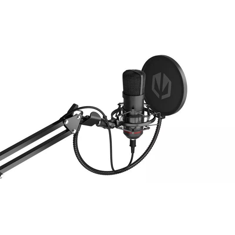 PC-Mikrofon ENDORFY Solum — kabelgebundenes USB-C-Mikrofon mit Nierencharakteristik, 16 Bit/48 kHz, 18–21000 Hz, Tischstativ, 2,9 m Kabel, Kopfhörerausgang, Pop-Filter