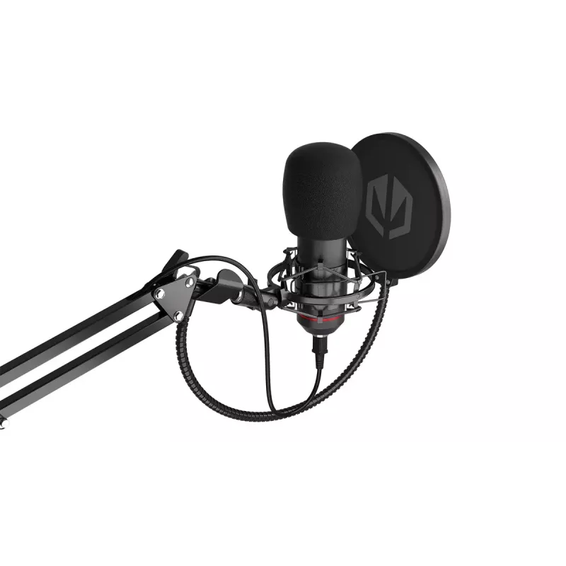 PC-Mikrofon ENDORFY Solum — kabelgebundenes USB-C-Mikrofon mit Nierencharakteristik, 16 Bit/48 kHz, 18–21000 Hz, Tischstativ, 2,9 m Kabel, Kopfhörerausgang, Pop-Filter