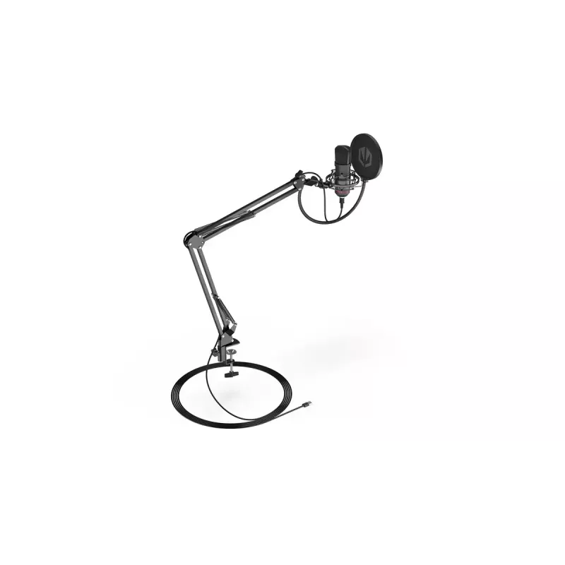 PC-Mikrofon ENDORFY Solum — kabelgebundenes USB-C-Mikrofon mit Nierencharakteristik, 16 Bit/48 kHz, 18–21000 Hz, Tischstativ, 2,9 m Kabel, Kopfhörerausgang, Pop-Filter