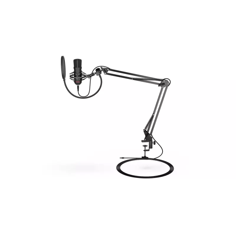 PC-Mikrofon ENDORFY Solum — kabelgebundenes USB-C-Mikrofon mit Nierencharakteristik, 16 Bit/48 kHz, 18–21000 Hz, Tischstativ, 2,9 m Kabel, Kopfhörerausgang, Pop-Filter