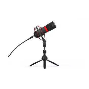 PC-Mikrofon ENDORFY Solum Streaming T — USB-Kabel, 24-Bit/48 kHz, 18–21000 Hz, Tischstativ, Kopfhörerausgang, Schwarz