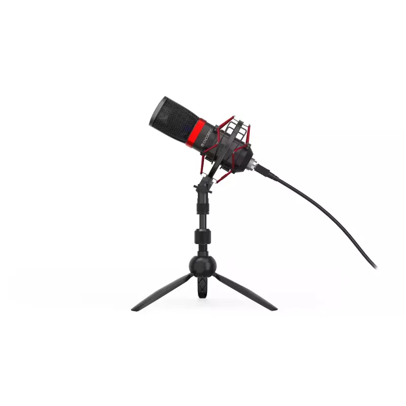 PC-Mikrofon ENDORFY Solum Streaming T — USB-Kabel, 24-Bit/48 kHz, 18–21000 Hz, Tischstativ, Kopfhörerausgang, Schwarz