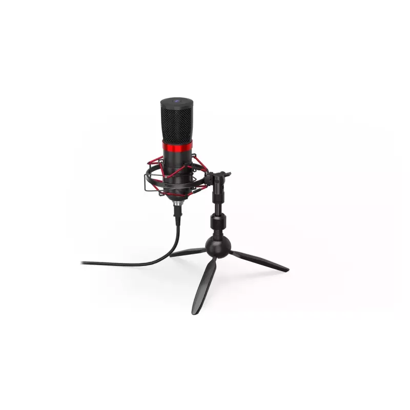 PC-Mikrofon ENDORFY Solum Streaming T — USB-Kabel, 24-Bit/48 kHz, 18–21000 Hz, Tischstativ, Kopfhörerausgang, Schwarz