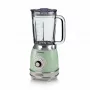 Ariete 583, Vintage-Mixer mit 1,5-Liter-Glaskrug, 4 Edelstahlklingen, 4 Geschwindigkeiten + Pulse, 1000 Watt, Grün