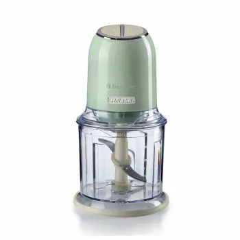 Ariete 438, Vintage Chopper, Zerkleinerer und Eisbrecher, 2 Geschwindigkeiten, 4 Edelstahlmesser, 600 ml Messbecher, 400 W, Grün