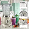 Ariete 583, Vintage Blender mit 1,5 Liter Glaskrug, 4 Edelstahlmesser, 4 Geschwindigkeiten + Puls, 1000 Watt, Beige