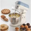 Ariete 1588 Vintage Mixer, Planetenrührer für Brot, Pizza, Kuchen und Gebäck, 5,5 l Fassungsvermögen, 7 Geschwindigkeiten, 2400 Watt, Pastellblau