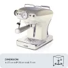 Ariete 1389 Vintage Espressomaschine - Espressomaschine für gemahlenen Kaffee oder ESE-Pads, in pastellbeiger Farbe