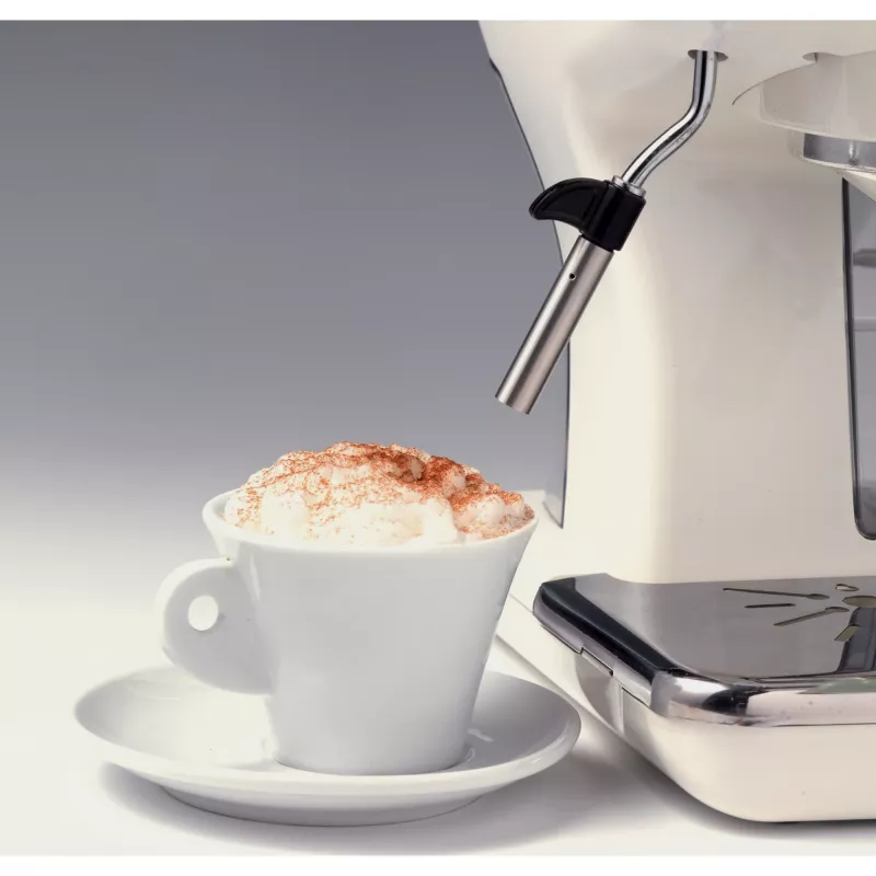 Ariete 1389 Vintage Espressomaschine - Espressomaschine für gemahlenen Kaffee oder ESE-Pads, in pastellbeiger Farbe