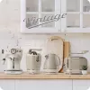 Ariete 1389 Vintage Espressomaschine - Espressomaschine für gemahlenen Kaffee oder ESE-Pads, in pastellbeiger Farbe
